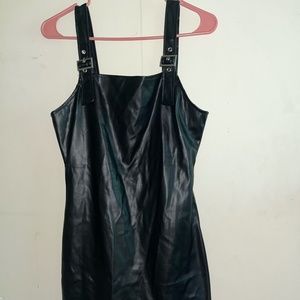 BLACK LEATHER DRESS